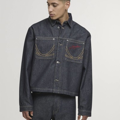 Karl Kani jacket Cropped Rinsed Denim Jacket